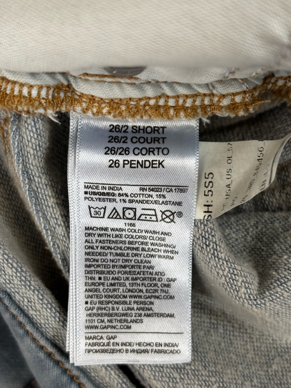 GAP Light Wash High Rise Wide-Leg Sweatpant Jeans Women 26, 2s - Picture 6 of 6
